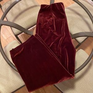 Velvet wide leg pant